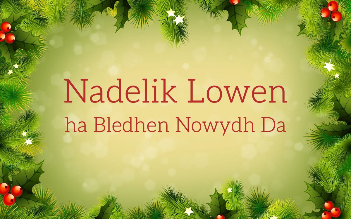Nadelik Lowen to everyone across the Cornish nation and beyond! 🎄