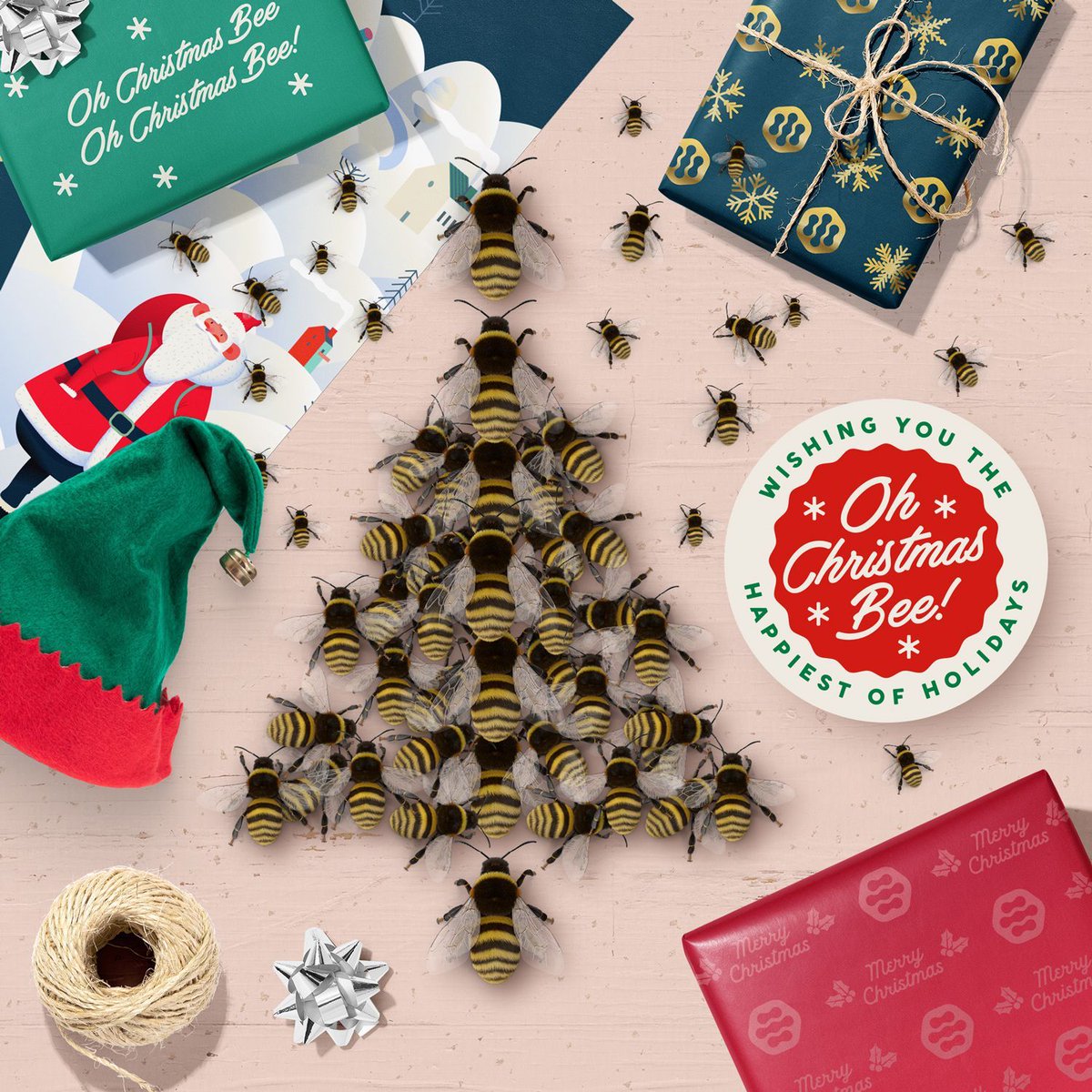 Oh Christmas Bee, Oh Christmas Bee! 🎄🐝 Wishing you a very Merry Christmas from the Charity Hive family! 🎅