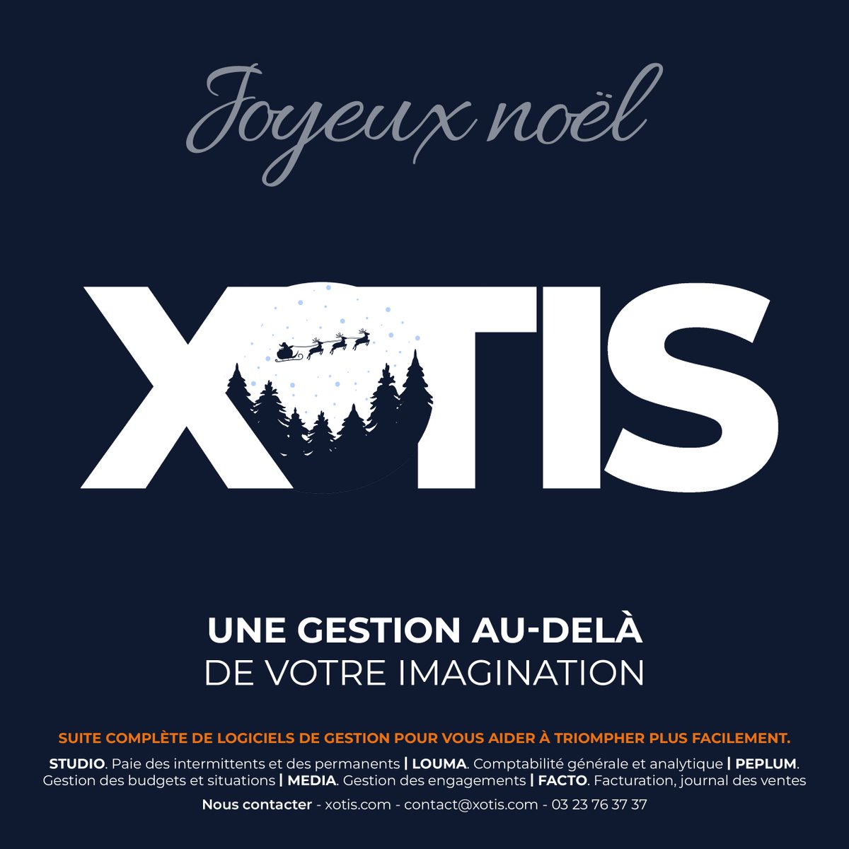 xotis's tweet photo. Toute l'équipe de Xotis vous souhaite de belles et joyeuses fêtes de Noël ! 🎁🎅
#noel2023 #noel #xotis #Soissons https://t.co/E4t5AiCG9x