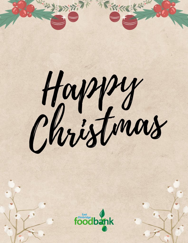 HAPPY CHRISTMAS from everyone at East Elmbridge Food Bank.
We are so thankful to have such kind and generous supporters in our local community. 🎄🧑‍🎄🧑‍🎄💚