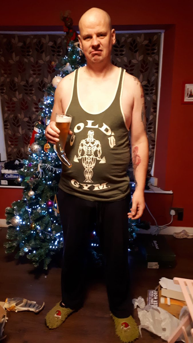 Wife and kids think they are funny. Bah humbug. They made me have a beer to make the picture better 🙄. Worst gift ever!! Revenge will be sweet🤣🤣