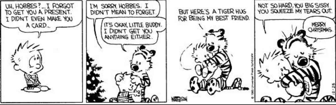 Calvinn_Hobbes's tweet photo. The best gifts don’t come from a store, they come from the heart ❤️ #MerryChristmas #CalvinandHobbes #Christmas https://t.co/lJiy0qzhMv