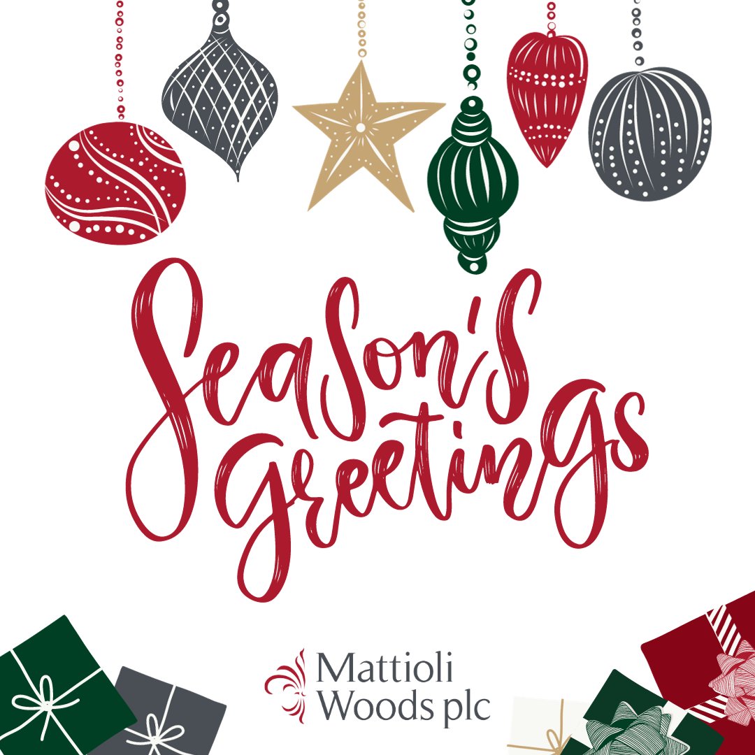 Season's greetings from everyone at Mattioli Woods! We're grateful for our amazing clients, partners, and colleagues, and we wish you all the best this holiday season.