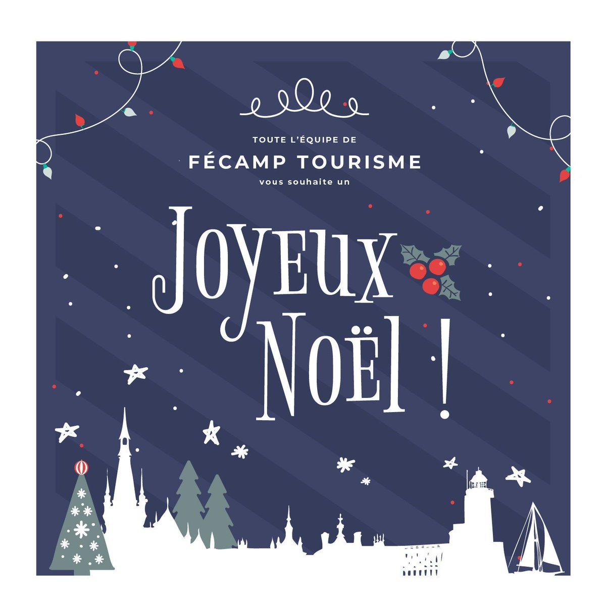 🎄✨ Fécamp Tourisme vous souhaite un Joyeux Noël ! ✨🎅
Chers amis de Fécamp et d'ailleurs, l'équipe de Fécamp Tourisme vous souhaite un Noël empreint de magie et de chaleur. Que cette journée soit remplie de moments précieux entourés de vos proches !