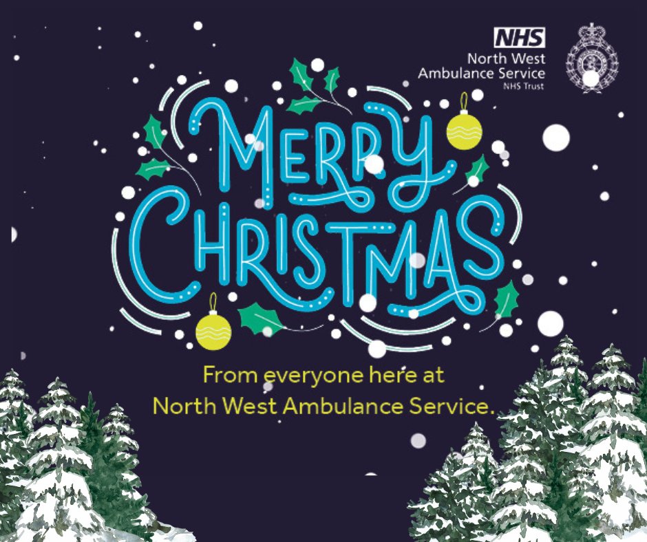 Many of our staff/volunteers don't get to spend Christmas Day with their families and friends - they're too busy saving lives and making sure the rest of us can have a wonderful Christmas. Today, we wish them and all our communities across the North West, a very merry Christmas.