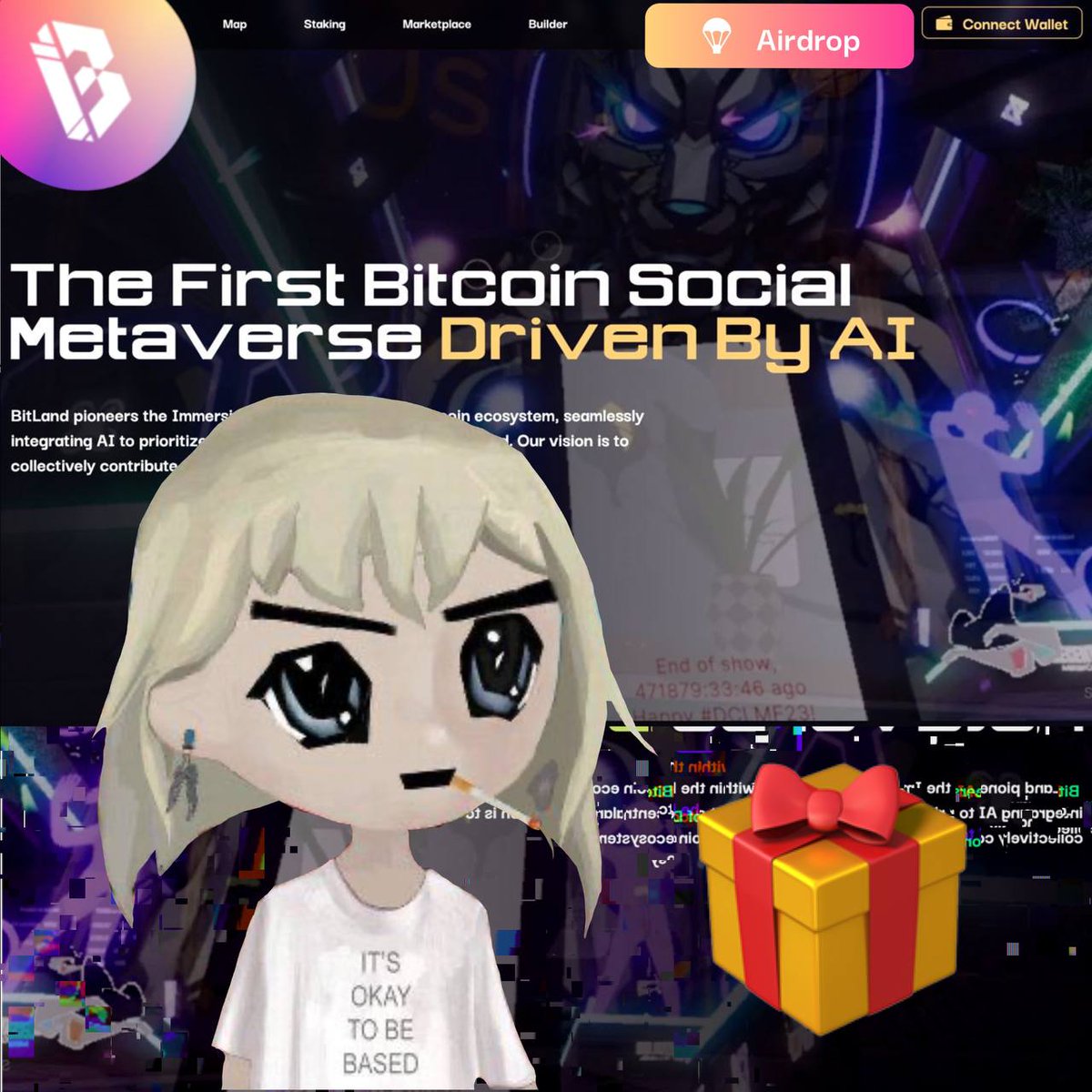 jayxbt2012's tweet photo. Christmas giveaway for JayXBT community with @Bitland_zone the first Bitcoin Social Metaverse Driven by AI! 🚀🎅

I'm giving away 3 whitelist spots for the Bitland presale (very hard to get into!) 🎁🎁🎁

To win, you must
🎄Sign up https://t.co/7IdxfKBBk0
🎄Tag 3 frens
🎄Like & RT

💫 Good luck & I hope you win 🌍