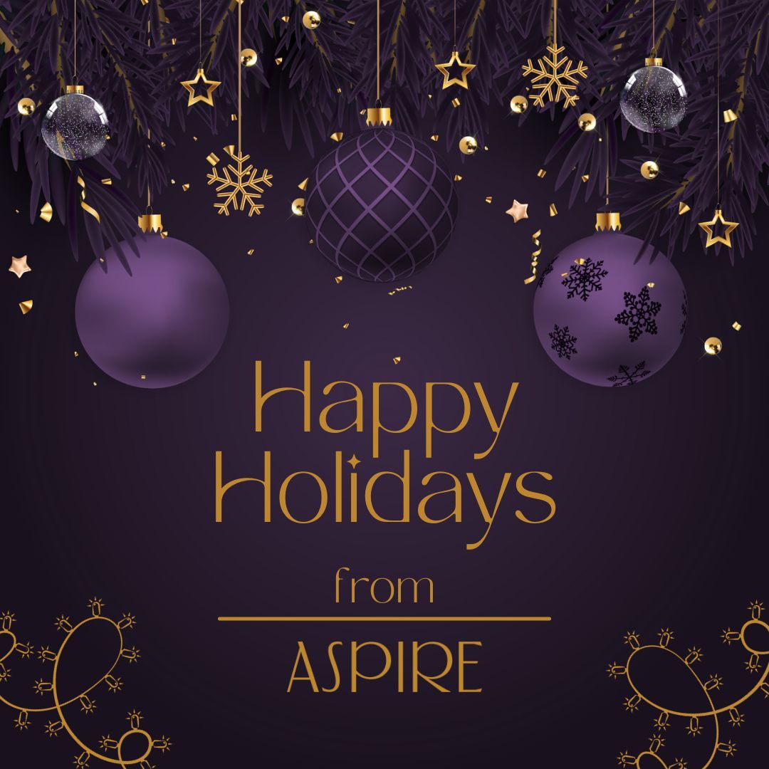 Season's Greetings from me &amp; the Aspire team!🎄

Wishing you a holiday season filled with joy, laughter and some good rest!✨

#AspireForEquality #RestAndRecharge #MerryChristmas #SeasonsGreetings #HappyHolidays