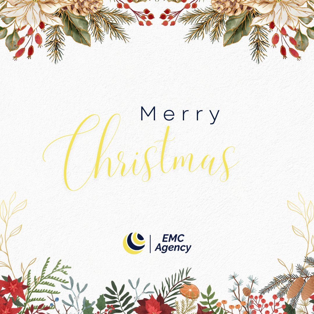 EMC_Agency's tweet photo. We’re so grateful for your support throughout this year. 💛💙

Our team wishes all the best for your holiday season. Happy Christmas!🎄🎅

#MerryChristmas https://t.co/u0Sx9ZGGcf