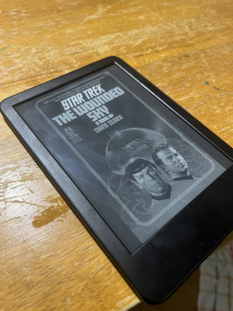 Reading The Wounded Sky to break in my new kindle the kids got me for Xmas 🎄 🎄🎄 #MerryTrekmas