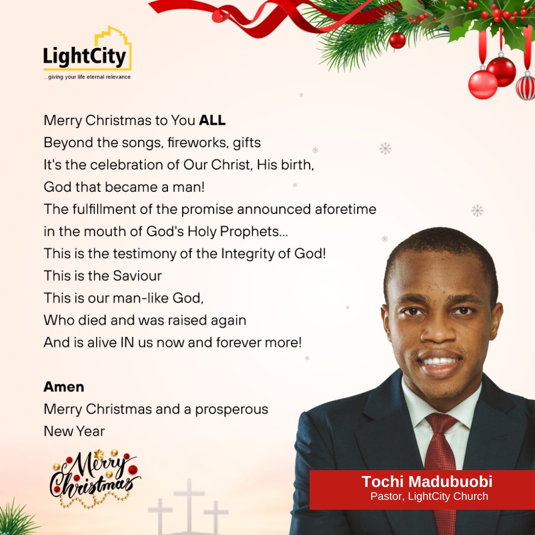 Merry Christmas and Prosperous New Year from all of us at @thelightcityng 🌟 🎉 

#lightcitychurch #lccenugu #merrychristmas #yuletide #christmas #seasongreetings #viral #christmasmood #christmastree #explore #nigeria