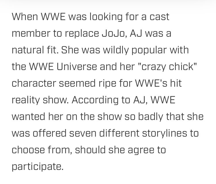 LITAJCEDES's tweet photo. so apparently aj was supposed to replace jojo ( so i think this means they wanted her in s2 of ‘total divas’ ) but she declined and that lead to the whole #pipebombshell thingy https://t.co/al9YCIC9L1