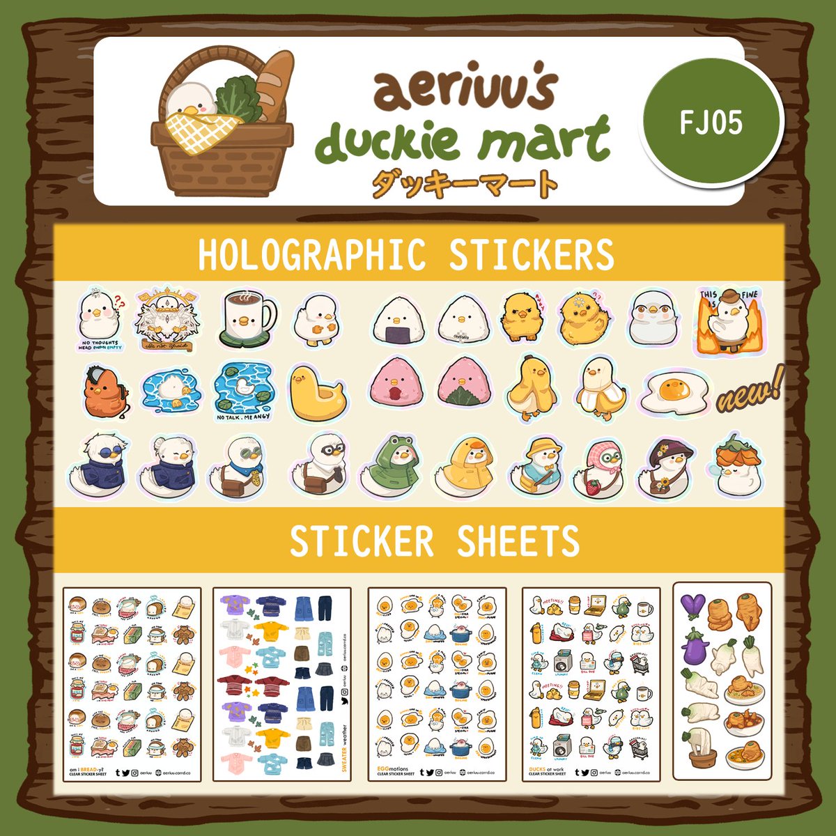 aeriuu's tweet image. [1/2]  Here's my (very late) Duckie Mart 🐥🛒 Catalogue for #CosplayMatsuri2023

✨✨️FJ05✨✨ with @jamdii @TAGASAING @patsudonn

📌SMX Convention Center Pasay
🗓️ Dec. 28-30, 2023

RTs Appreciated 🙏💛
#FanFairAtCosplayMatsuri2023 #Cosmatsu2023