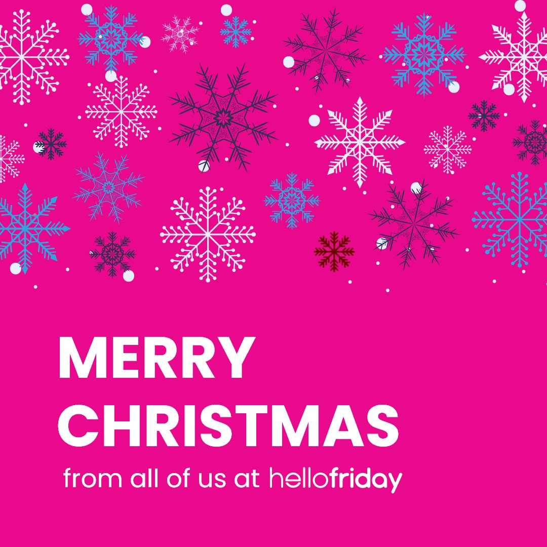 Ho ho ho! The holidays are finally here, and we're wrapping up a year filled with incredible teamwork, laughter, and friendship. 

🥂🎄 Wishing you a Merry Christmas! May your holidays be filled with joy! 🌟

#MerryChristmas #holidayseason #hellofriday