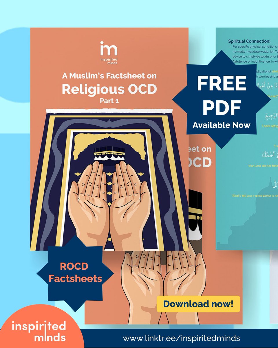 InspiritedMinds's tweet photo. 🕌 Have you seen our bitesize factsheets on #religiousocd ? Now available for FREE on our website! #download your copy now via our #linkinbio #InspiritedMinds #MuslimMentalHealth #rocd #free https://t.co/ACPZfMxlyO