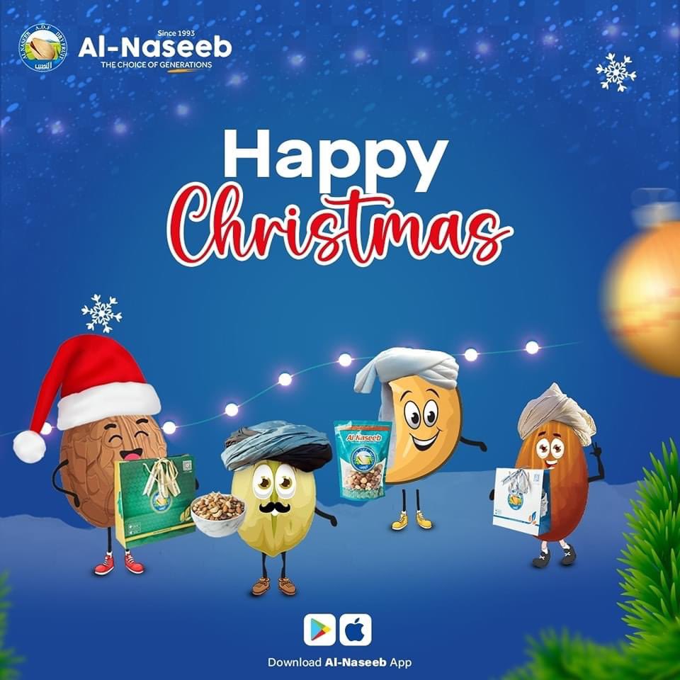 AlnaseebDF's tweet photo. Merry Christmas🎄🎅

Celebrate the season with Al-Naseeb's flavorful dry fruits, a perfect Christmas indulgence.🎄

Happy online خریداری🛒🛍👇

Shop now via Web 🛒💻: https://t.co/EWzSXCTChR

Order via App 🛍📲 :
 https://t.co/TyzZygUxyx

#AlNaseeb #MerryChristmas #Christmas2023 https://t.co/MhBRAdT9DB