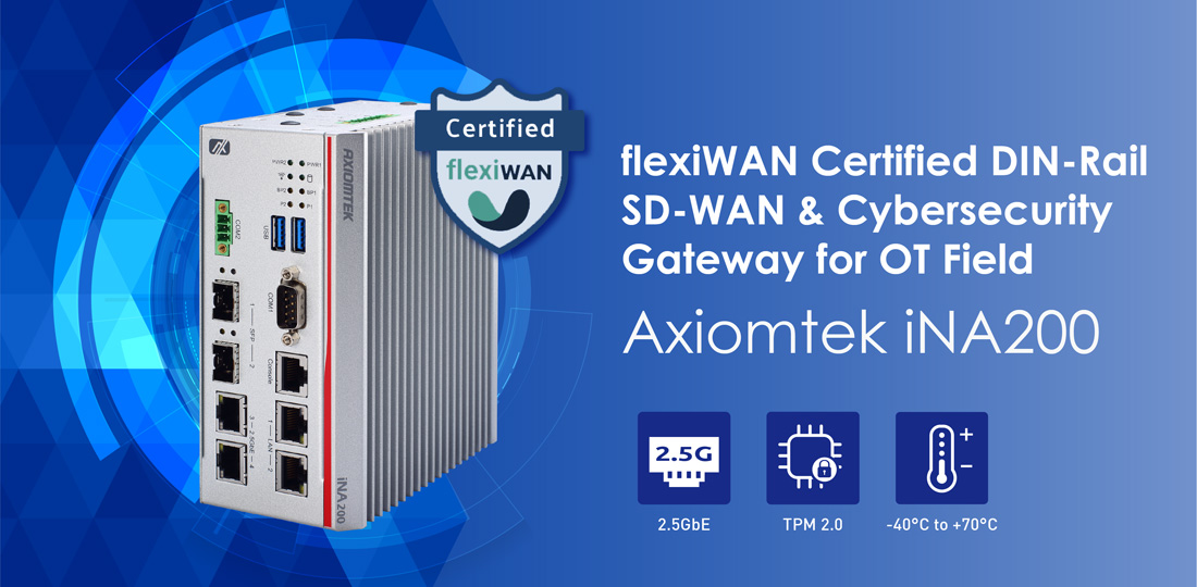Excited to announce the certification of @Axiomtek's INA200 appliance! 🎉✅ Offering robust cybersecurity as a gateway for extreme conditions, now certified by flexiWAN. Empowering next-level network performance and security! axiomtek.com/Default.aspx?M…