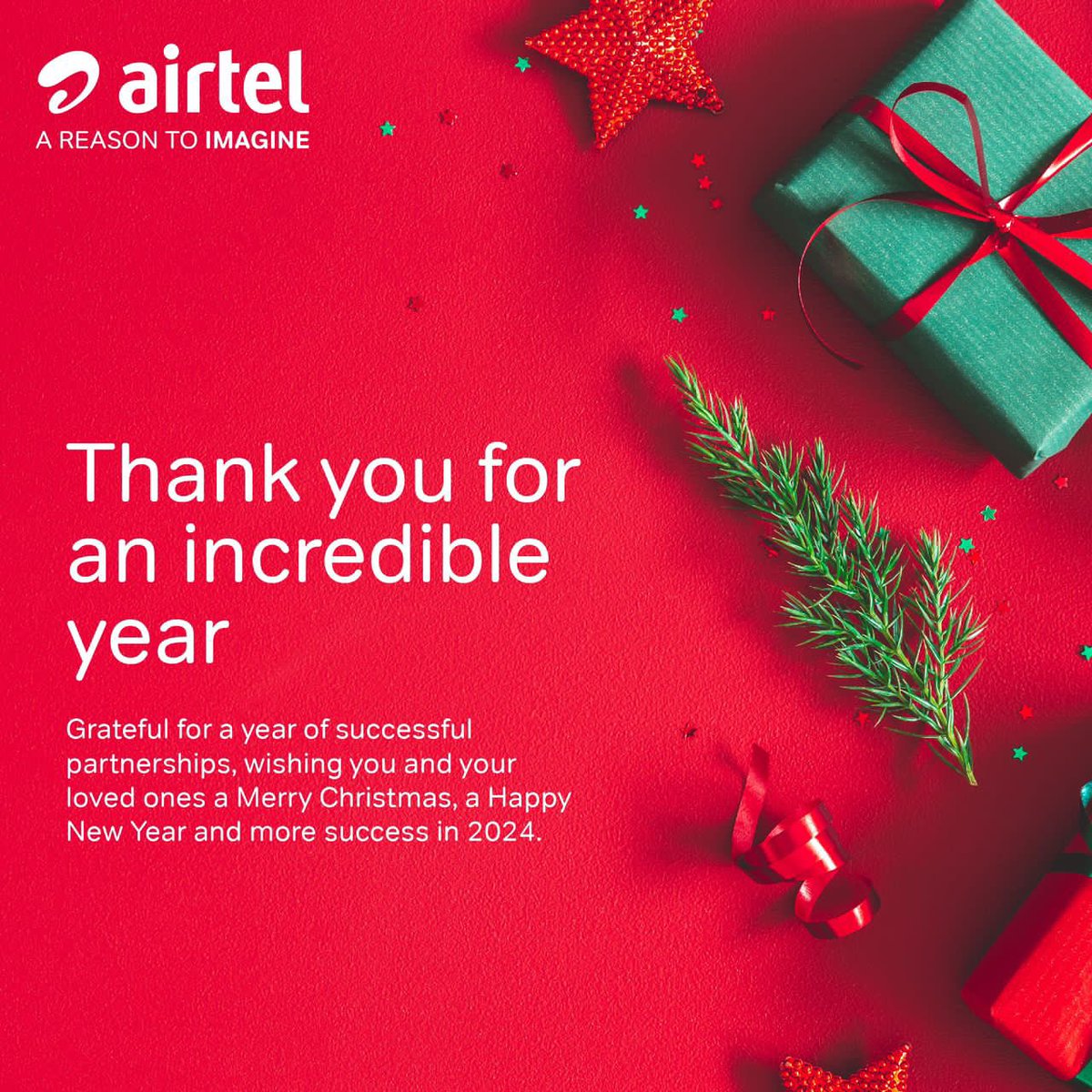 Merry Xtmas from @Airtel_Ug to you our people❤️ #AReasonToImagine