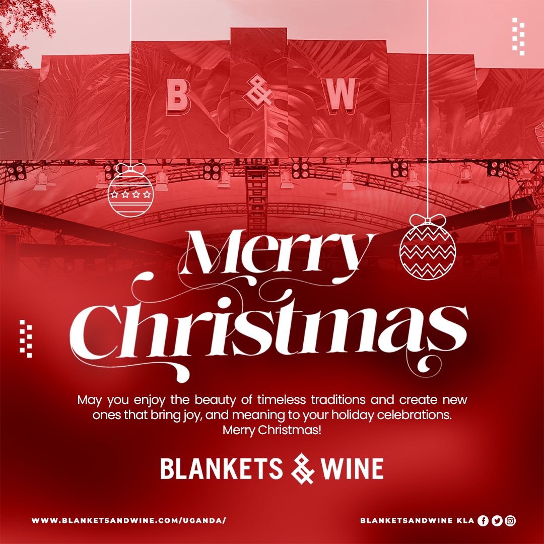 Everyone at Blankets and Wine Kampala wishes you and your loved ones a Merry Christmas 🎄