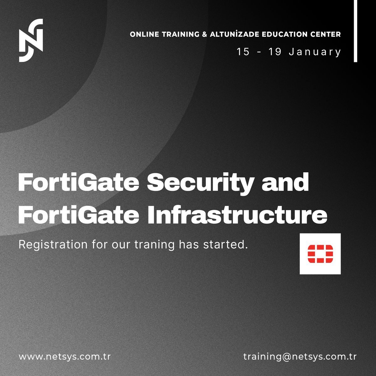 netsysbilisim_'s tweet image. Registration for participation in our FortiGate Security and FortiGate Infrastructure training, which will be between 15 - 19 January, has started.

For the registration; training@netsys.com.tr

#NETSYSBilişim #fortinet #fortigatesecurity #fortigateinfrastructure #training