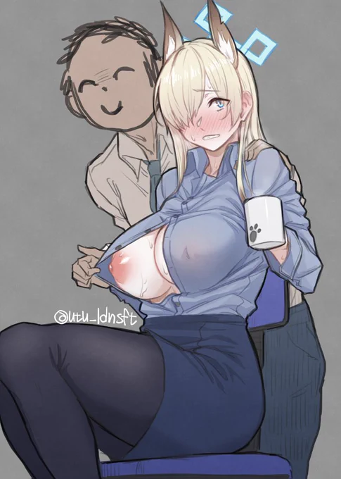 プレゼントのお礼絵「セクハラされてるカンナ」 