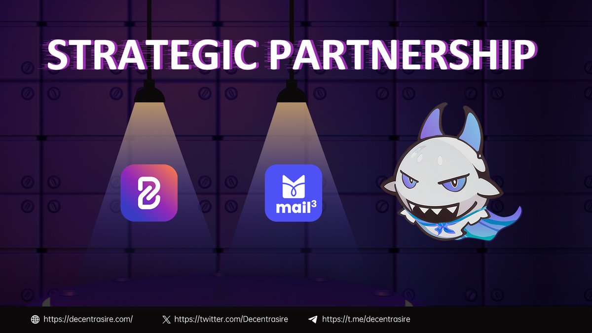 DeSire | Airdrop $FAE π (@decentrasire) on Twitter photo π¬ Exciting News!
DeSire has Strategically Integrated <a href="/mail3dao/">Mail3 π¦ππ¦</a>, a Decentralized Email Solution!
πβοΈ Now you can connect with us via email on our website using Web3 technology.
Experience Decentralized Communication with DeSire!
#Web3Integration #Mail3 #DeSireRevolution" π¬ Exciting News!
DeSire has Strategically Integrated <a href="/mail3dao/">Mail3 π¦ππ¦</a>, a Decentralized Email Solution!
πβοΈ Now you can connect with us via email on our website using Web3 technology.
Experience Decentralized Communication with DeSire!
#Web3Integration #Mail3 #DeSireRevolution"