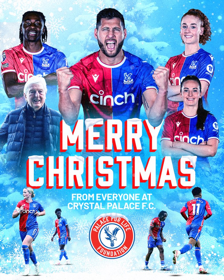 CPFC's tweet photo. Wishing you a very merry Christmas, from everyone at Crystal Palace 🎄

#CPFC | @PalaceForLife https://t.co/YnpBRQ2odV