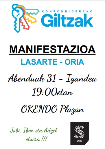 Lasarte-Oria Sare Konponbiderako #Giltzak (@sarelasarteoria) on Twitter photo 