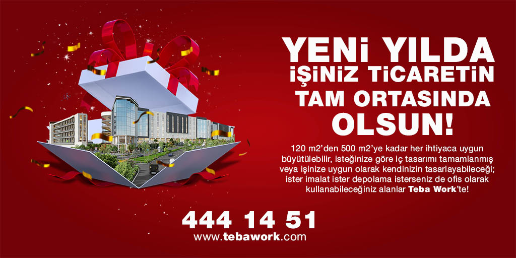tebawork's tweet photo. Yeni yılda işiniz, ticaretin tam ortasında olsun!

120 m2’den 500 m2’ye kadar her ihtiyaca uygun büyütülebilir, isteğinize göre iç tasarımı tamamlanmış veya işinize uygun olarak kendinizin tasarlayabileceği; ister imalat ister depolama isterseniz de ofis olarak kullanabileceğiniz alanlar Teba Work’te yerini aldı.

444 14 51 
https://t.co/aW4u3zxian