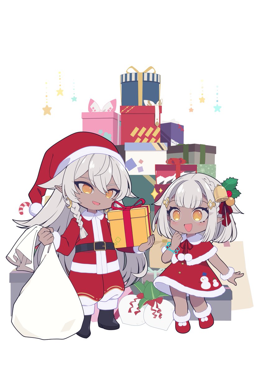 🎅 #メリークリスマス 🎅
イラストレーターの #みずは さんから素敵なイラストが届きました！
姫の元にも優しいサンタが訪れたようです🎁

皆さん素敵なクリスマスを！

#7レデリカ #NintendoSwitch #フレデリカ体験版配信中