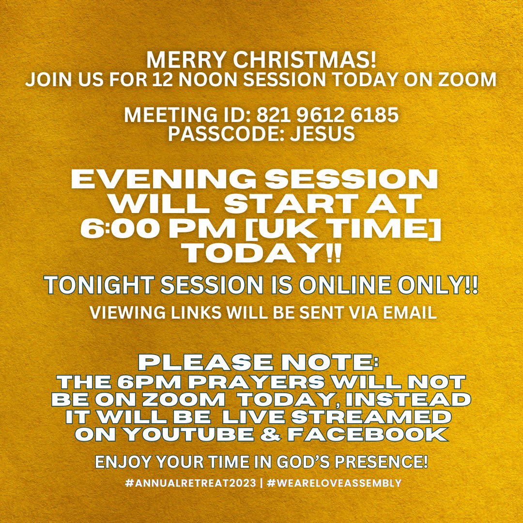 LoveAssembly's tweet image. DAY 6 - Annual Retreat 2023