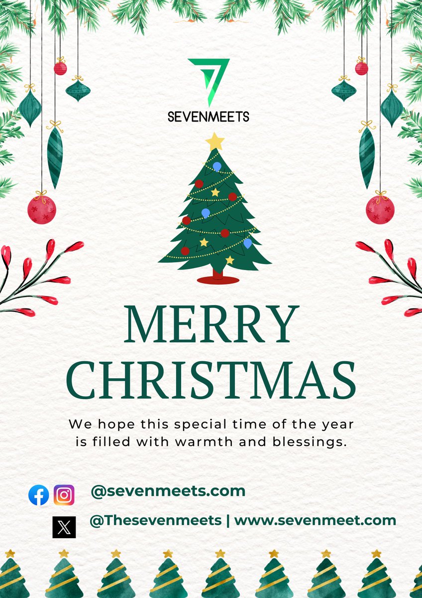 TheSevenmeets's tweet photo. Happy holidays from all of us at Sevenmeets! 

We hope this special time of year is filled with warmth and blessings.

#merrychristmas #happyholidays #sevenmeets #christmas https://t.co/Vee4pg0m9c