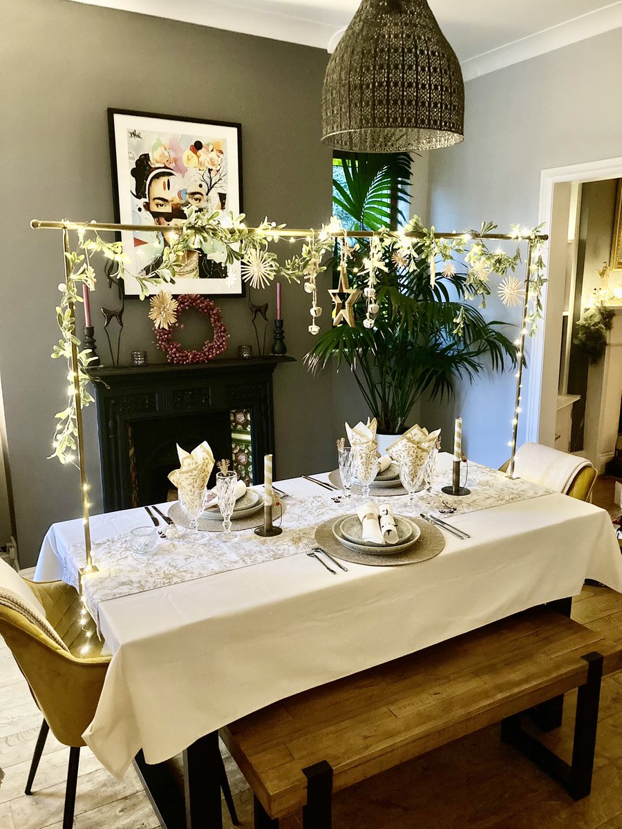 calum_hull's tweet photo. Our little table for three is set - first Christmas apart from my family in the North West for 30 years! Now for a crisp morning walk in East Yorkshire. Merry Christmas one and all 😇. https://t.co/VWoZ4iqOPI