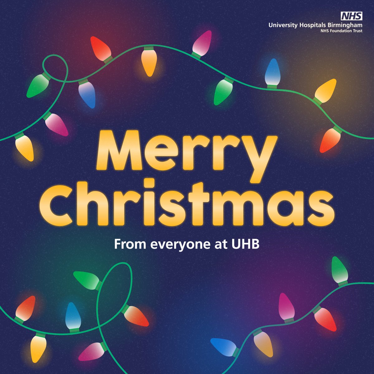 We’re wishing a very merry Christmas to everyone celebrating!🎄 We’d also like to say a big THANK YOU to our #teamUHB who have been working so hard to look after our patients and their loved ones – as well as each other – this year.