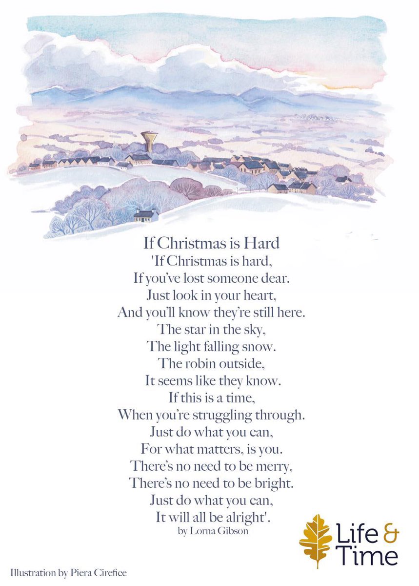 lifeandtimecare's tweet photo. If Christmas is hard…. ❤️ 

Christmas is a time when we all gather together to give, share and show how much we love those in our life who are dearest. But for some, it can be a time when we notice who isn’t here, rather than those who are. 

Please be kind to yourself https://t.co/DoIBnlvWQA