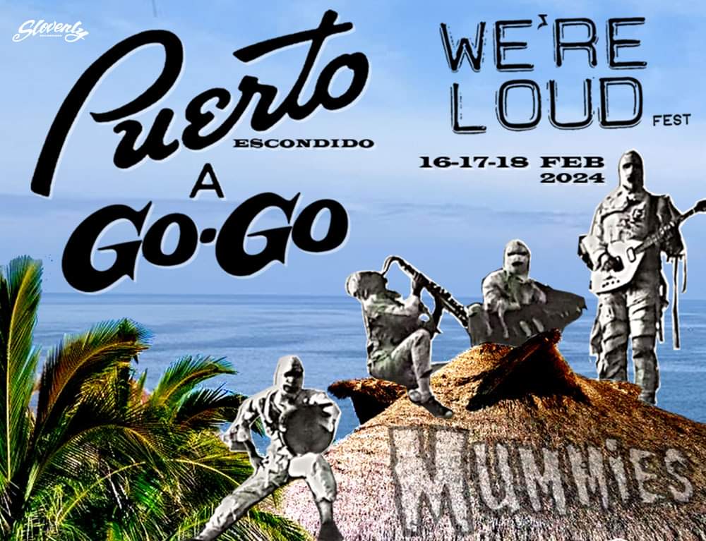 WERELOUDFEST's tweet photo. Slovenly Recordings presenta
PUERTO A GO-GO - We're Loud Fest en el Capital del Surf!
Puerto Escondido (Oaxaca), Mexico
16-17-18 Febrero 2024
3 dias, garrafas de mezcal, bandas cabronas y DJs en la playa!
#wereloudfest #puertoagogo #rocknroll #punk #garage #surf #mummies #mezcal https://t.co/a7L8x6eQfu