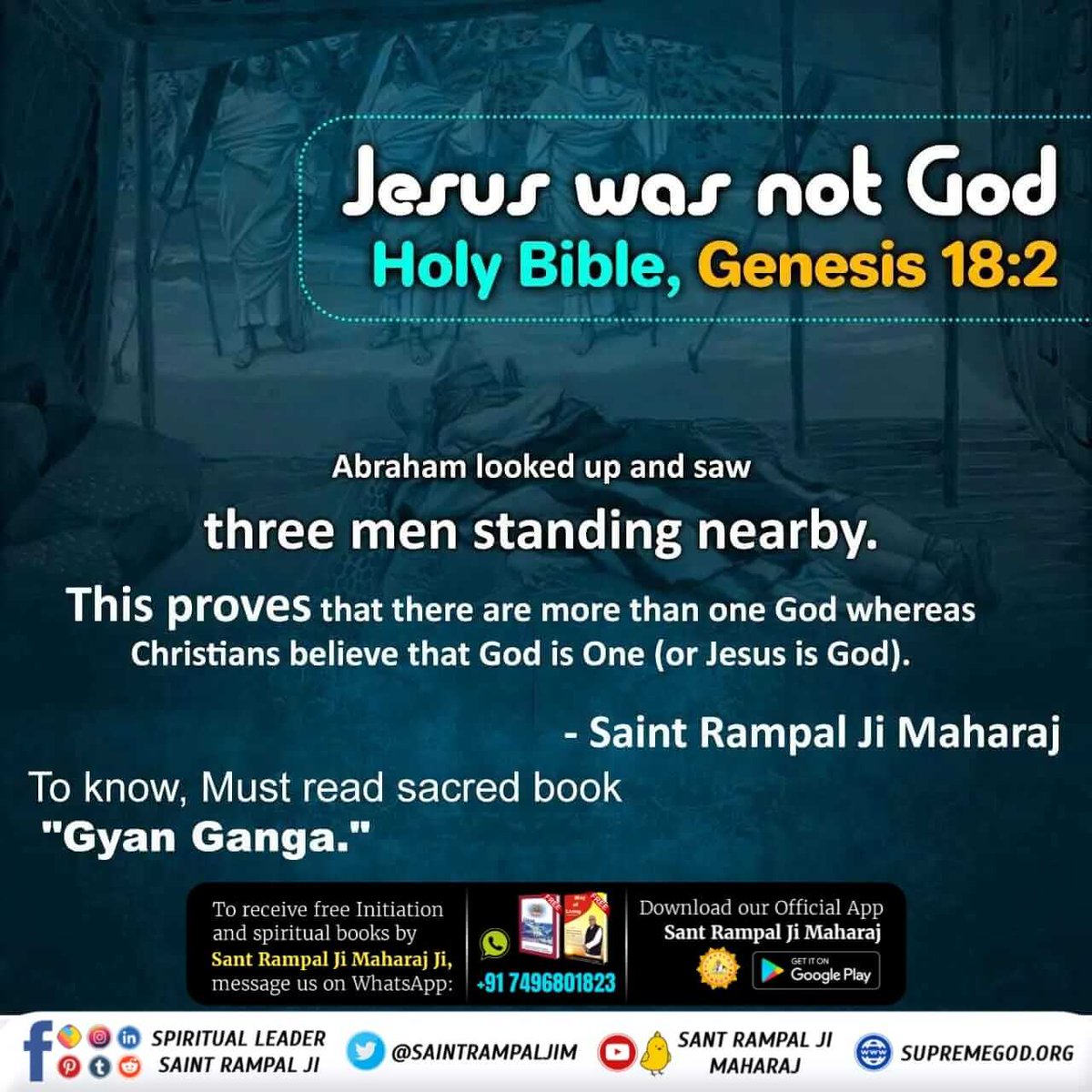 VikramS08801084's tweet photo. #Is_Jesus_God
Is Jesus really 
the LORD?
📲To know, Download our Official App
#Sant_Rampalji_Maharaj_App

Kabir Is SupremeGod https://t.co/1G9Yvl4HKW