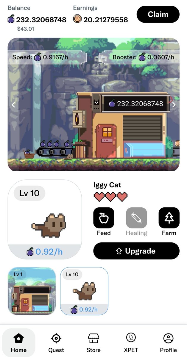 Xpet touche son ath 🔥🚀

En 24h j'ai print 20$ sur <a href="/xpet_tech/">memetree.io 🐻⛓</a> que je re invest dans des pets/upgrades!

Commence gratuitement ici avec 50 $BPET en bonus :xpet.tech

Le code pour d'acces: xpet_9043366e

#xpet #solana #Arbitrum #crypto #Bitcoin  #Play2Earn #Airdrop