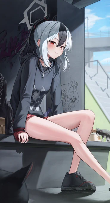 #ブルアカ 猫とカヨコ
