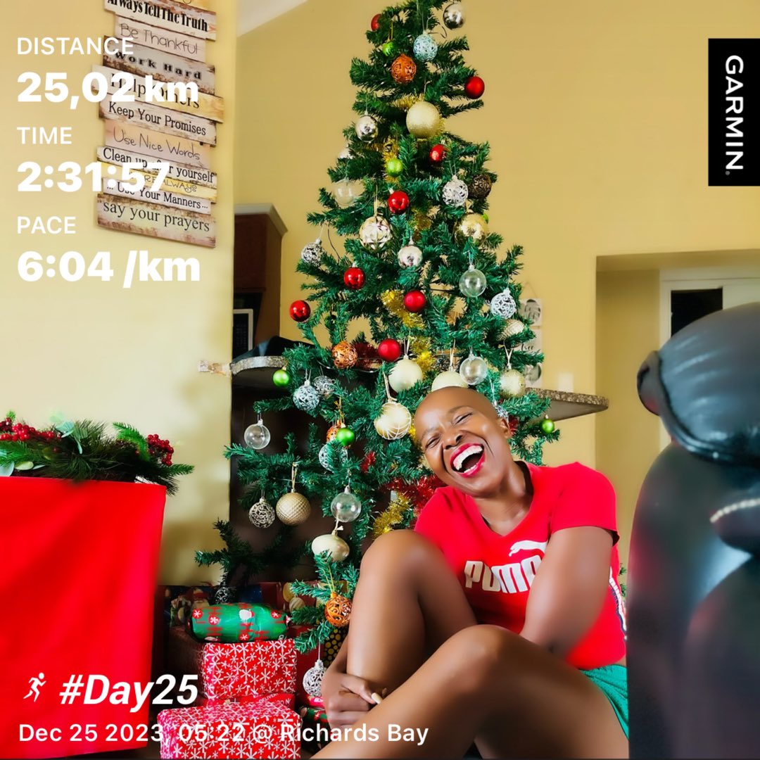 #Day25 #DecemberChallenge #31DaysChallenge #KaMdunge #TheQueen #Running #SocialRunners #Christmas