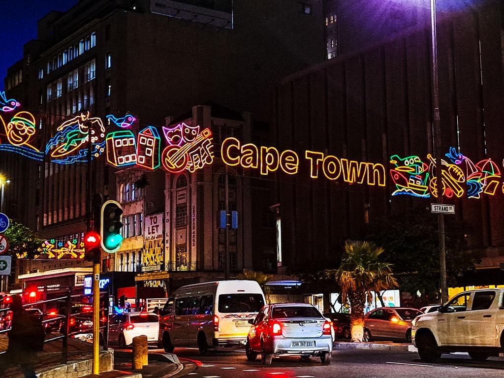 Christmas lights at Adderley Street in Cape Town, South Africa 🇿🇦