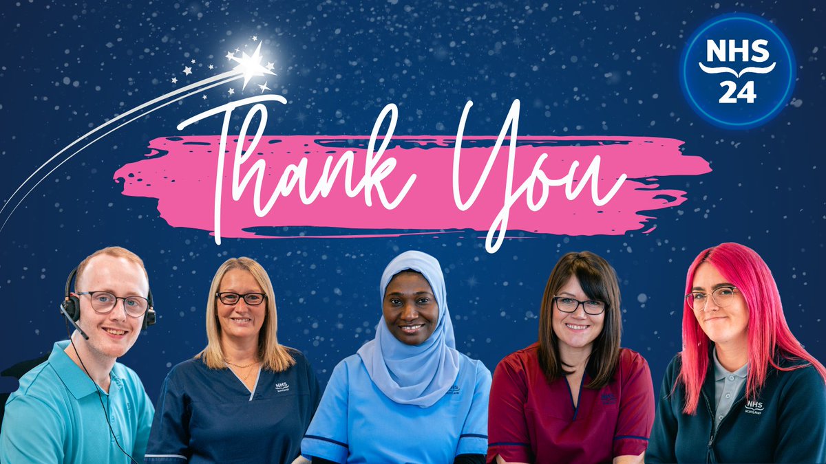 NHS24's tweet photo. A huge THANK YOU to all our friends, loved ones, and colleagues in the NHS and other frontline services who are working over the festive holidays.
Your support is appreciated 365 days of the year, but especially noted over Christmas and new year.
#MerryChristmas to you all! 💙 https://t.co/mGB4Np4mip