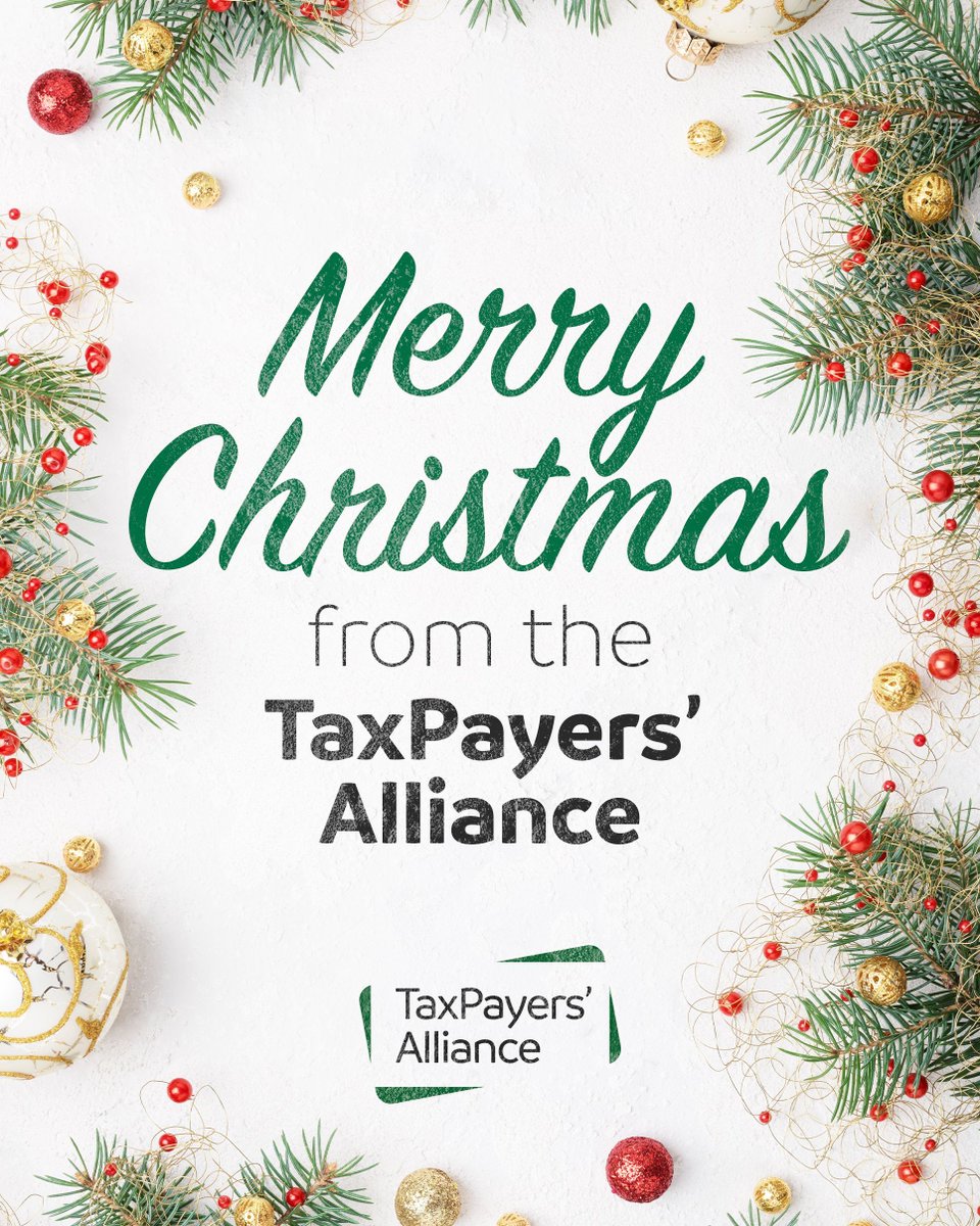 From everyone here at the TaxPayers’ Alliance... Merry Christmas! 🎄🎅🕯️