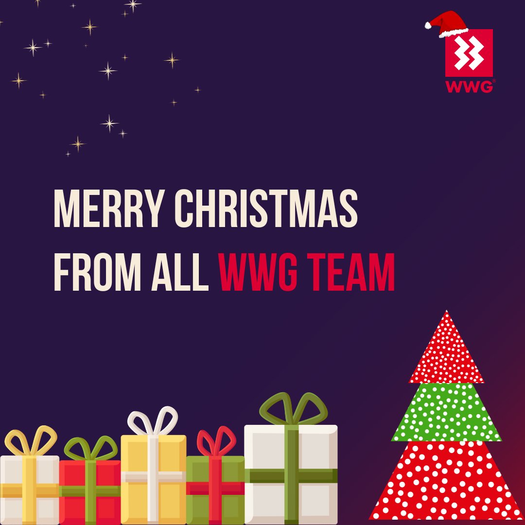🎄 Christmas greetings from the entire WWG team! 🌟 Thank you for an amazing year together. May this Christmas be filled with joy and love. Happy holidays to all of you! 🎁🎅 #MerryChristmas #WWGFamily