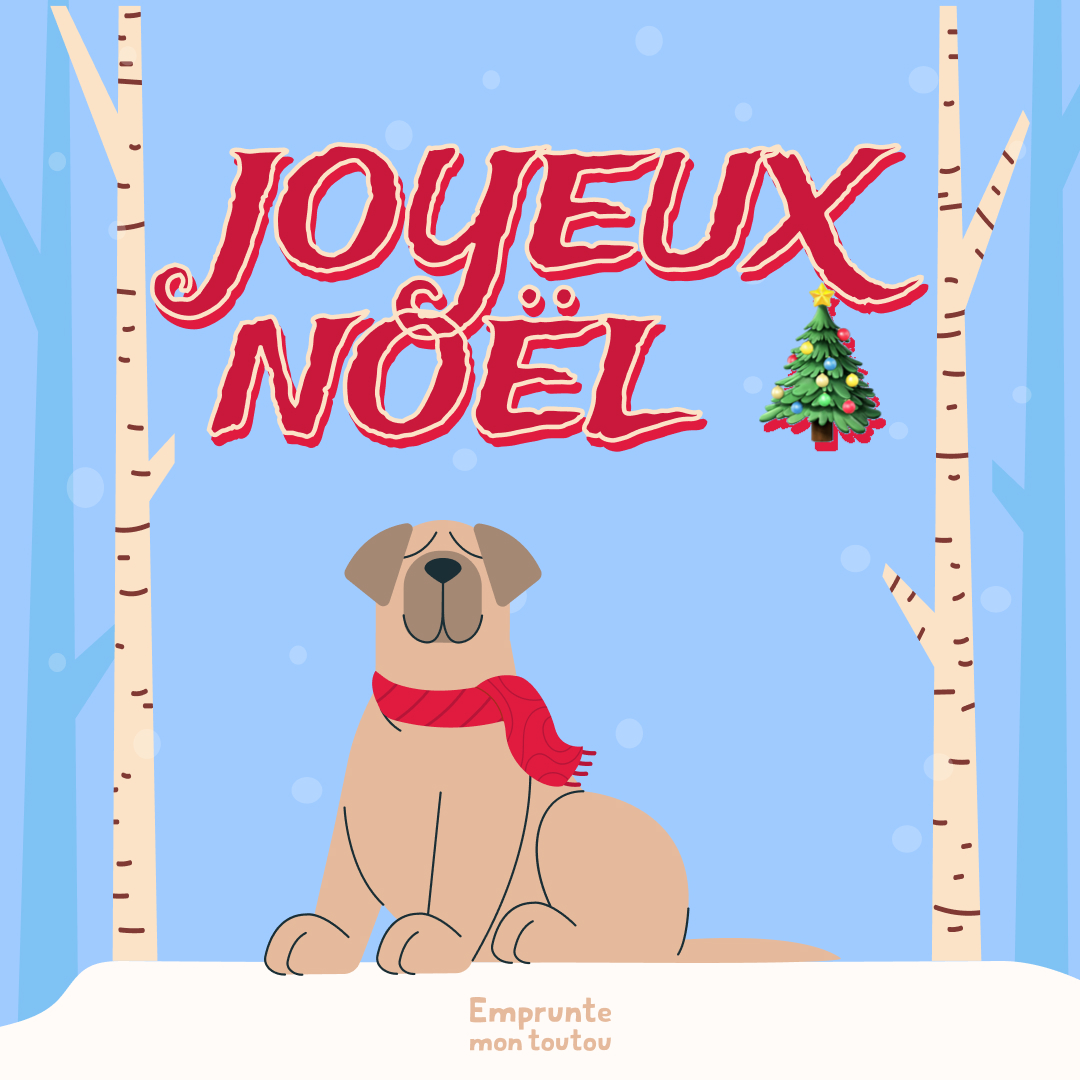 🎄 Joyeux Noël 🎄

Ce soir toute la famille va être gâtée 🎁

L'équipe d'Emprunte Mon Toutou vous souhaite de joyeuses fêtes 🎉

Profitez de votre famille et de votre toutou 🐶