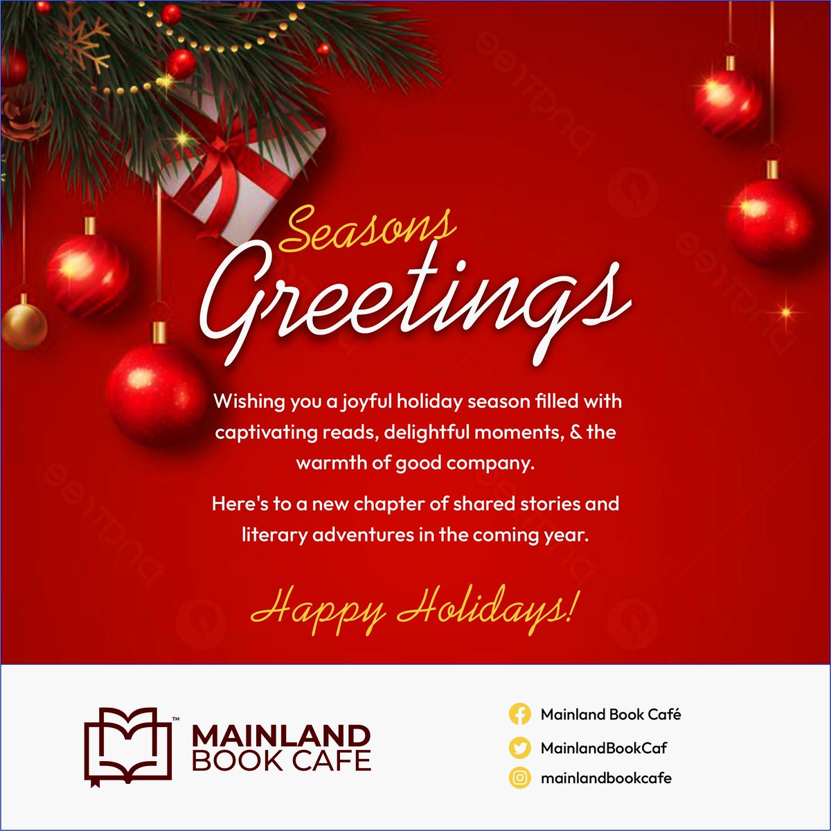 🎄🎉Season greetings to you, our esteem members 🎄🎉

Here's to a new chapter of shared stories and literary adventures in the coming year.

Happy Holidays! 📖✨
