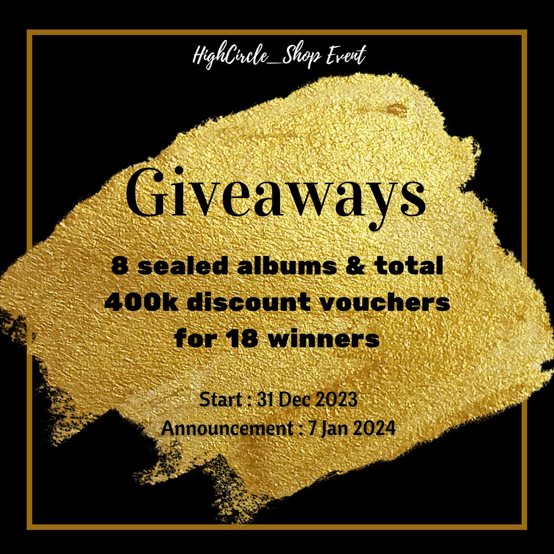 OliviahCindy's tweet photo. ✨️COMING SOON✨️
HighCircle_Shop Event
~4th Year Anniversary~
See you really soon 😍😍
🗓 31/12/2023 ~ 07/01/2024
#TEASER_03 #HIGHCIRCLE #WINNER #EPIKHIGH #KPOP https://t.co/jvVSfT1r4A