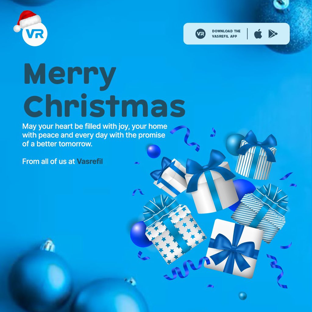 vasrefil's tweet photo. May the spirit of Christmas fill your home with love, your heart with joy, and your life with blessings.
Merry Christmas from all of us at Vasrefil🎄🎁
#Christmas #Christmas2023 #Vasrefil https://t.co/dU4jdFPw5m