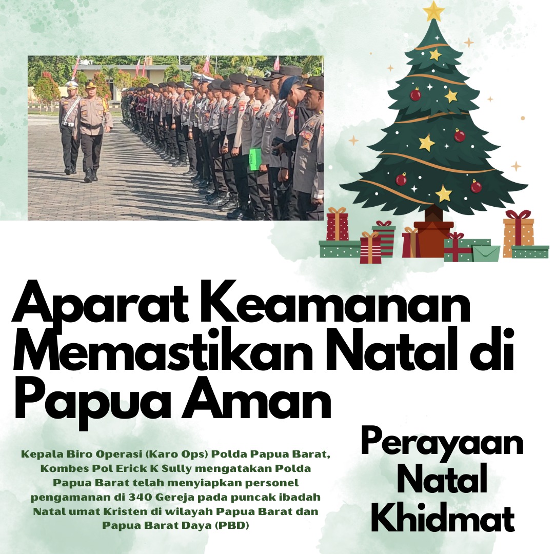 Aparat Keamanan Memastikan Natal di Papua Aman
#NatalTahunBaru #PapuaAman #PapuaNKRI #TumpasKSTPapua