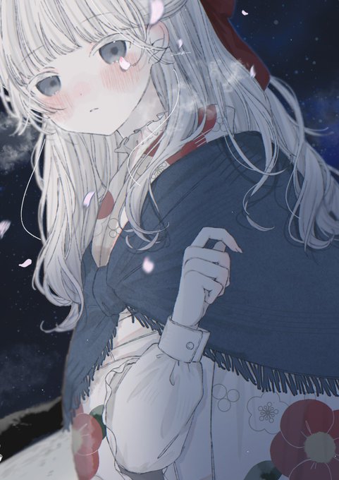 「night sky white hair」 illustration images(Latest)｜3pages