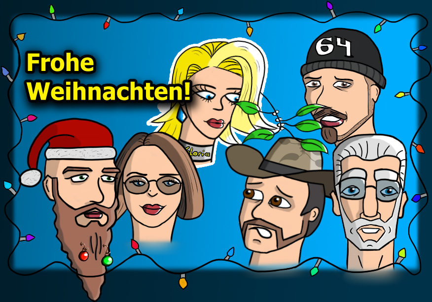 NexarosTV's tweet photo. Frohe Weihnachten von Bob & Friends 🎄#MerryChristmas #ROBOMAX #Mistelzweig #Gloria #art #drawing https://t.co/7TvtKcmTxB